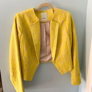 Anthropologie Yellow Lace Jacket (elevenses)